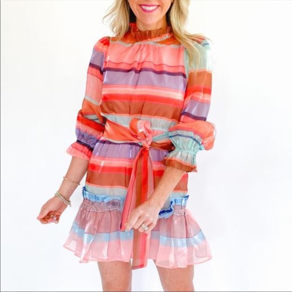 Beulah Striped long sleeve dress